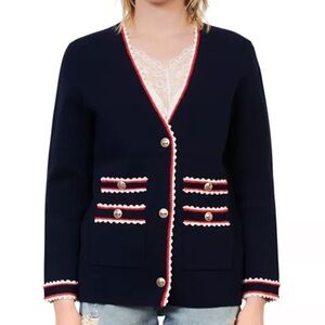 Maje Moulinette Contrast Trim Cardigan xs or 0 new